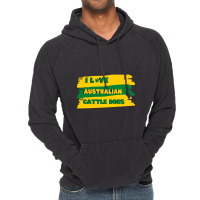 I Love Australian Cattle Dogs Design Vintage Hoodie | Artistshot