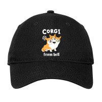 Corgi From Hell Adjustable Cap | Artistshot