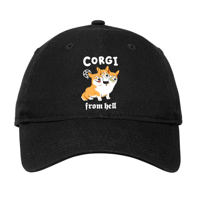 Corgi From Hell Adjustable Cap by Mary Hatton | Artistshot