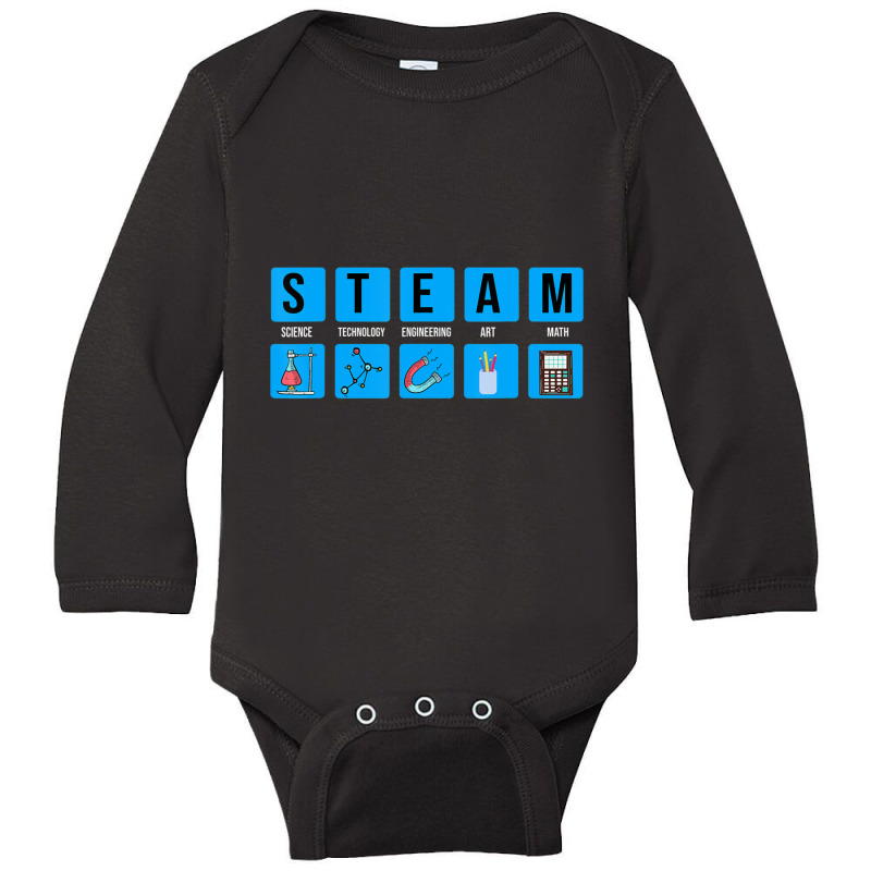 Steam Science Technology Engineering Funny Teacher Long Sleeve Baby Bodysuit by fenderbendable | Artistshot