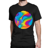 Trippy Hippie Rainbow Swirl Classic T-shirt | Artistshot