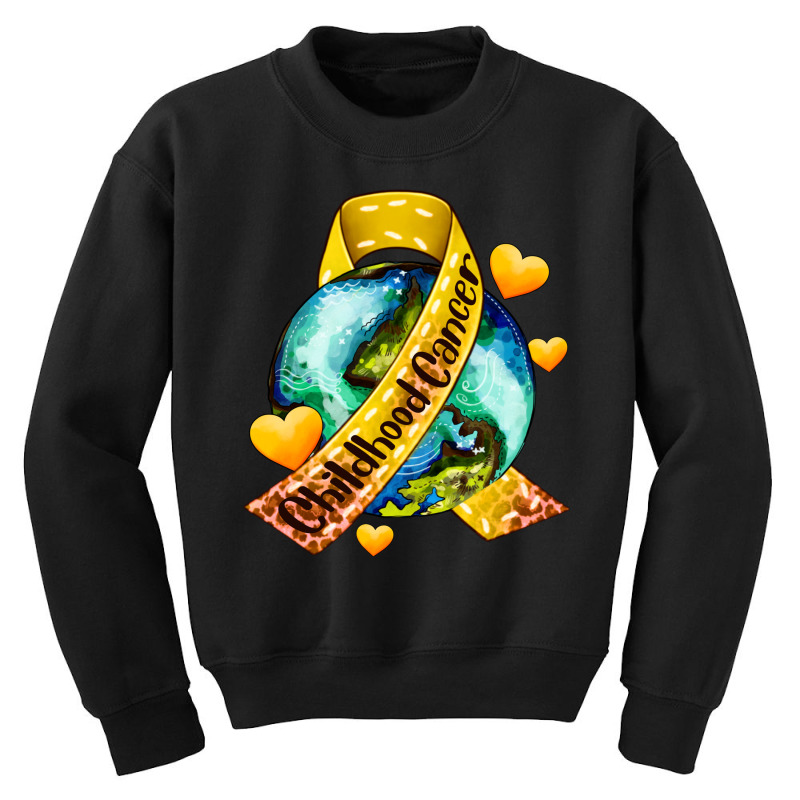 Childhood Cancer Ribbon And World Youth Sweatshirt by AdoDesignShop | Artistshot