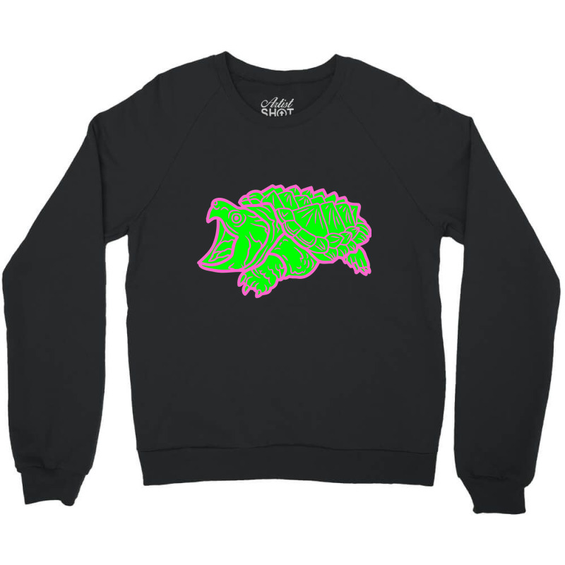 Alligator Snapping Turtle - Reptile - Wildlife - Animal Attack Crewneck Sweatshirt | Artistshot