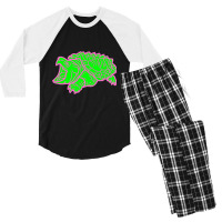 Alligator Snapping Turtle - Reptile - Wildlife - Animal Attack Men's 3/4 Sleeve Pajama Set | Artistshot