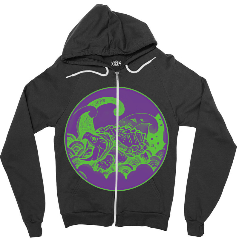 Alligator Snapping Turtle - Reptile - Nature - Turtle Zipper Hoodie | Artistshot