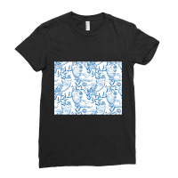 Toile De Jouy Cats Ladies Fitted T-shirt | Artistshot