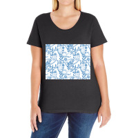 Toile De Jouy Cats Ladies Curvy T-shirt | Artistshot