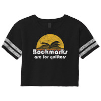 Vintage Reading Book Bookmarks Quitters Sunset Scorecard Crop Tee | Artistshot