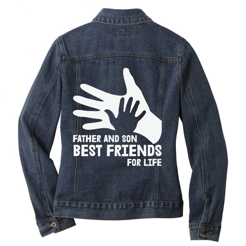 Father And Son Best Friends Ladies Denim Jacket by Lowe Fleming | Artistshot