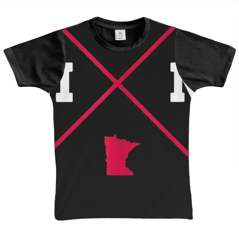 Classic Min Minnesota Red Vintage State Outline Graphic Youth T-shirt by rastyrocl | Artistshot