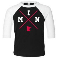 Classic Min Minnesota Red Vintage State Outline Toddler 3/4 Sleeve Tee | Artistshot