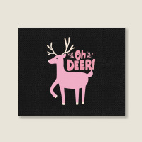 Oh Deer Landscape Canvas Print | Artistshot