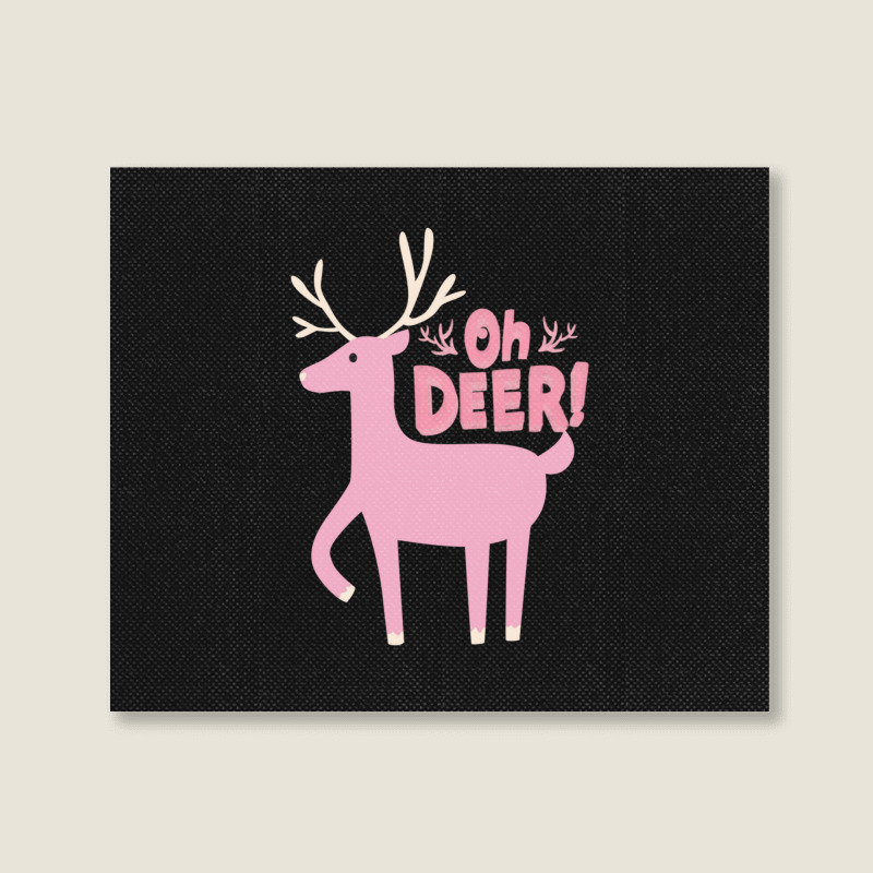 Oh Deer Landscape Canvas Print | Artistshot