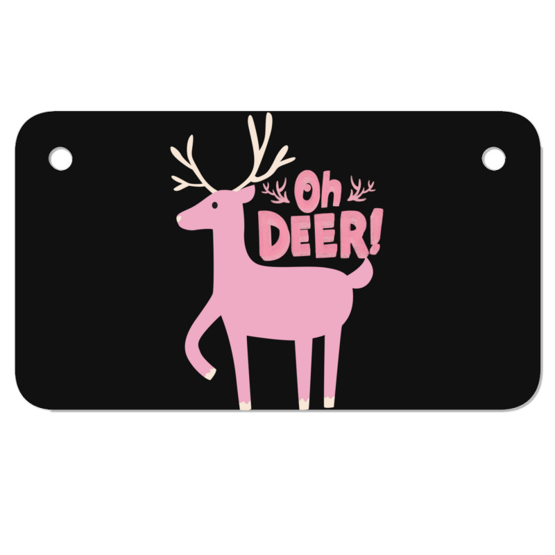 Oh Deer Motorcycle License Plate | Artistshot