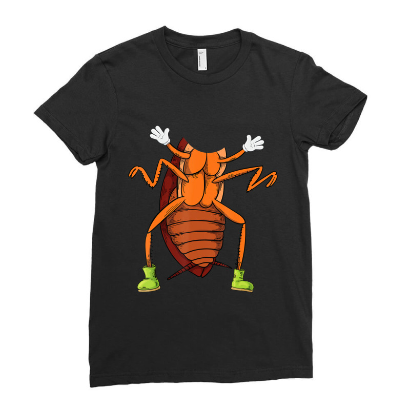 Cool Easy Cockroach Insect Halloween Costume Lazy Gift Ladies Fitted T-Shirt by bummercaught | Artistshot