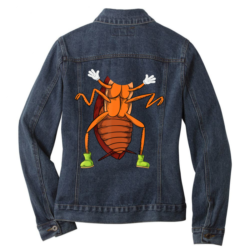 Cool Easy Cockroach Insect Halloween Costume Lazy Gift Ladies Denim Jacket by bummercaught | Artistshot