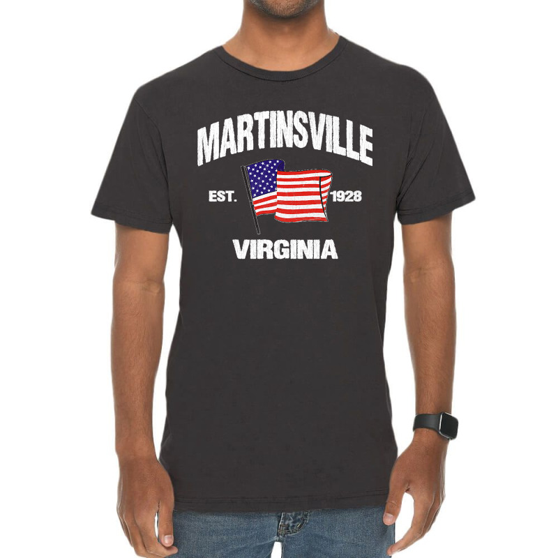 Martinsville Virginia Va Usa Stars & Stripes Vintage Style Premium Vintage T-shirt | Artistshot