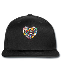 Book Lover Heart Shape Reading Club Librarian Library Printed Hat | Artistshot