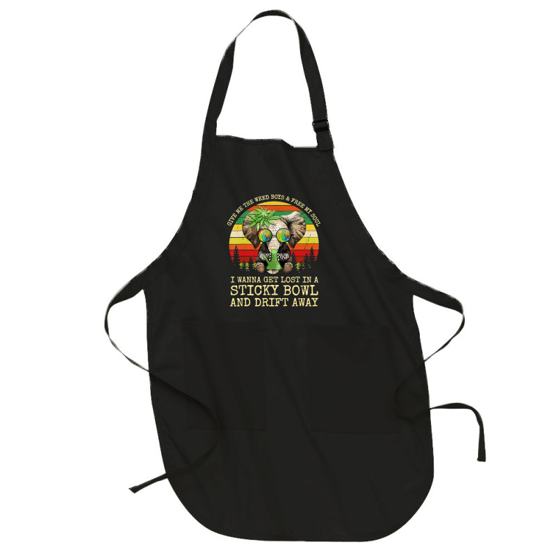 Cool Elephant Smoking Weed Bong Marijuana Cannabis Stoner Full-length Apron | Artistshot