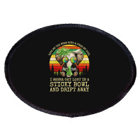 Cool Elephant Smoking Weed Bong Marijuana Cannabis Stoner Oval Patch | Artistshot