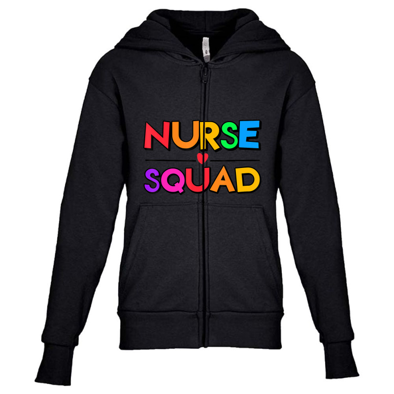 Cute Nurse Squad, Funny Nurse Asserories & Men Youth Zipper Hoodie by bummercaught | Artistshot