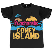 Beachaholic In Coney Island, Usa Graphic T-shirt | Artistshot