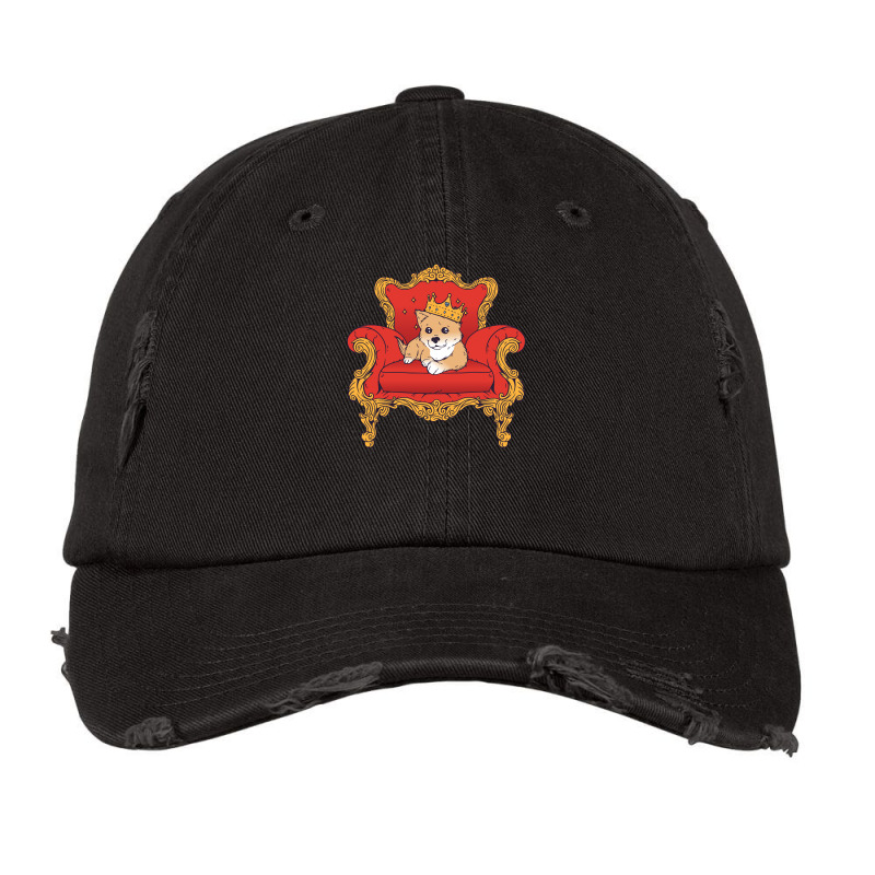 Dog King Puppy Pet Vintage Cap | Artistshot