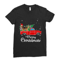 Otterhound Rides Red Truck Christmas Pajama 002 Ladies Fitted T-shirt | Artistshot