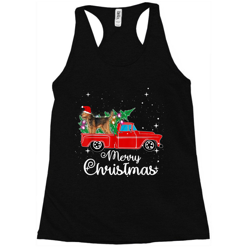 Otterhound Rides Red Truck Christmas Pajama 002 Racerback Tank by CHRISTOPHEANDERS | Artistshot