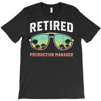 Funny Retired Production Manager Beach Palm Tree Sunglasses T Shirt T-shirt | Artistshot