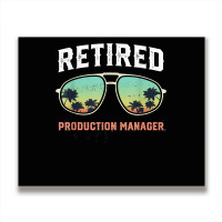 Funny Retired Production Manager Beach Palm Tree Sunglasses T Shirt Metal Print Horizontal | Artistshot