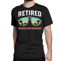 Funny Retired Production Manager Beach Palm Tree Sunglasses T Shirt Classic T-shirt | Artistshot