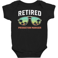 Funny Retired Production Manager Beach Palm Tree Sunglasses T Shirt Baby Bodysuit | Artistshot