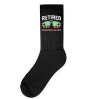 Funny Retired Production Manager Beach Palm Tree Sunglasses T Shirt Socks | Artistshot