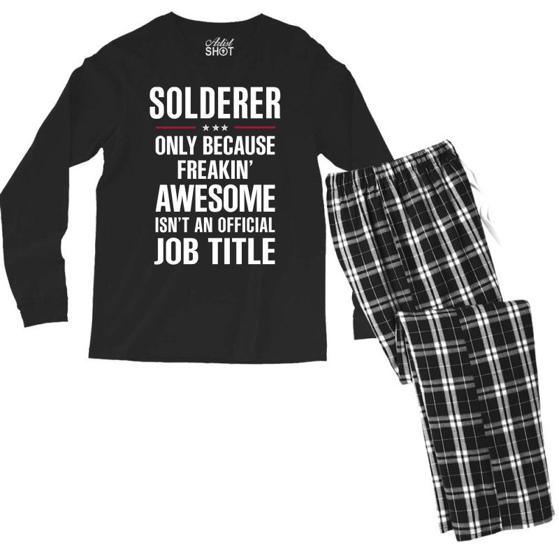 Gift For Freakin' Awesome Solderer Men's Long Sleeve Pajama Set | Artistshot