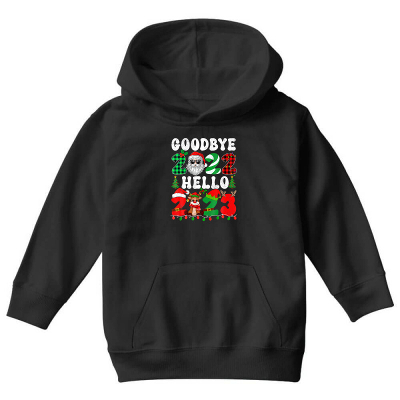 Goodbye 2022 Hello 2023 Merry Christmas Happy New Year 2023 Youth Hoodie by mowrygalibal | Artistshot