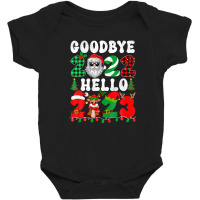 Goodbye 2022 Hello 2023 Merry Christmas Happy New Year 2023 Baby Bodysuit | Artistshot