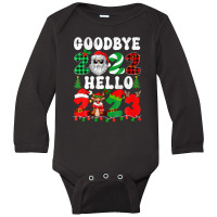 Goodbye 2022 Hello 2023 Merry Christmas Happy New Year 2023 Long Sleeve Baby Bodysuit | Artistshot