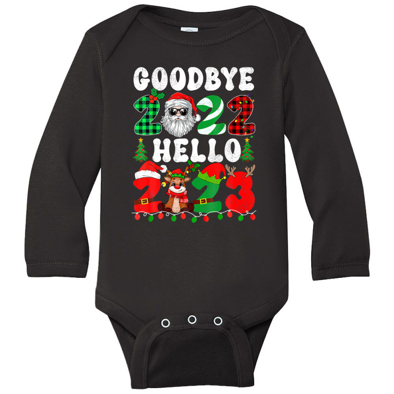 Goodbye 2022 Hello 2023 Merry Christmas Happy New Year 2023 Long Sleeve Baby Bodysuit by mowrygalibal | Artistshot