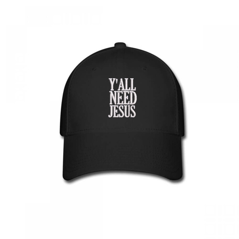 YALL NEED JESUS EMBROIDERED SNAPBACK CAP FUNNY SLOGAN RED BASEBALL HAT 