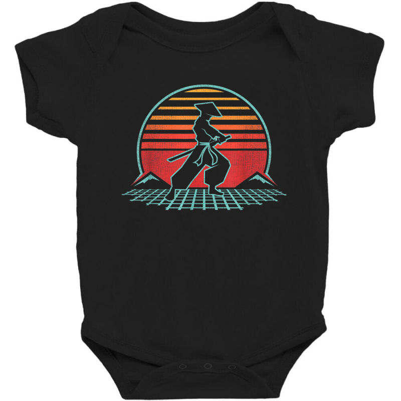 Samurai Warrior Bushido Japan Anime Retro 80s Style Gift Baby Bodysuit by MindyLeeLucas | Artistshot