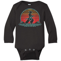 Samurai Warrior Bushido Japan Anime Retro 80s Style Gift Long Sleeve Baby Bodysuit | Artistshot