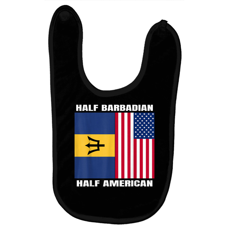 Half Barbadian & American Dna Heritage Usa And Barbados Flag T Shirt Baby Bibs by alicakarste3vs | Artistshot