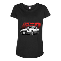 Initial D Manga Ae86 Maternity Scoop Neck T-shirt | Artistshot