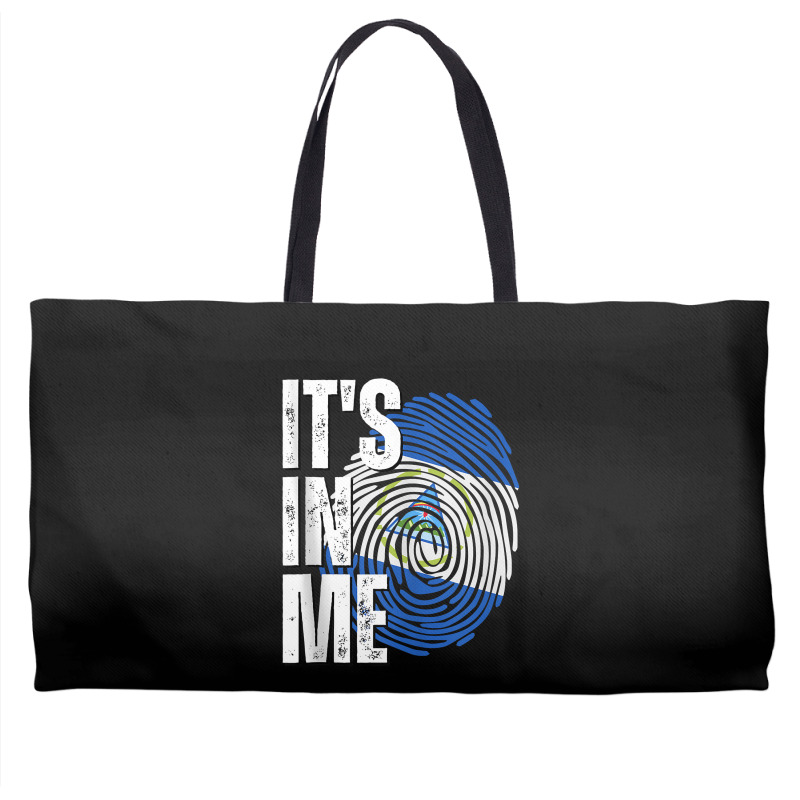 It's In Me Nicaragua Flag Fingerprint Nicaraguan Heritage Tank Top Weekender Totes by maryannmjra8 | Artistshot