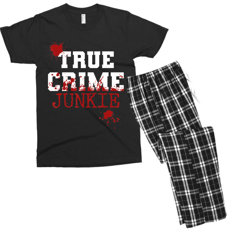 True Crime Junkie Podcast Documentary Forensic Science Blood (2) Men's T-shirt Pajama Set | Artistshot