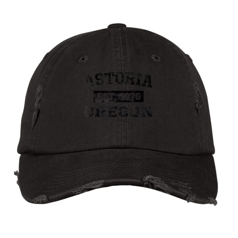 Astoria Oregon T Shirt Est. 1876 Black Lettering Vintage Cap by ColleenDChamplin | Artistshot