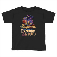 Easily Distracted By Dragons And Books Dragon Book Lover Toddler T-shirt | Artistshot