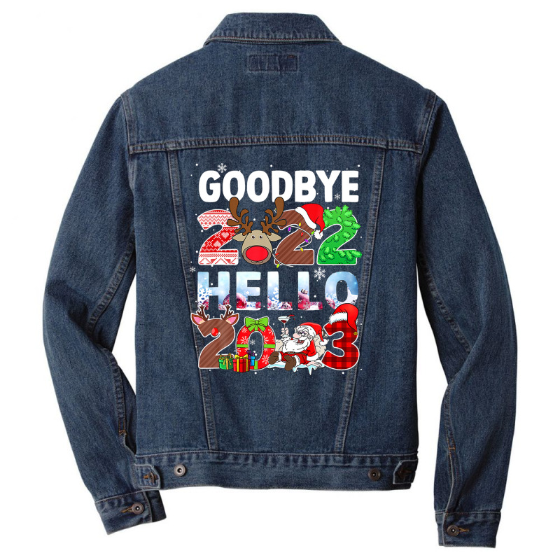 Goodbye 2022 Hello 2023 Cute Christmas Tee Men Denim Jacket | Artistshot