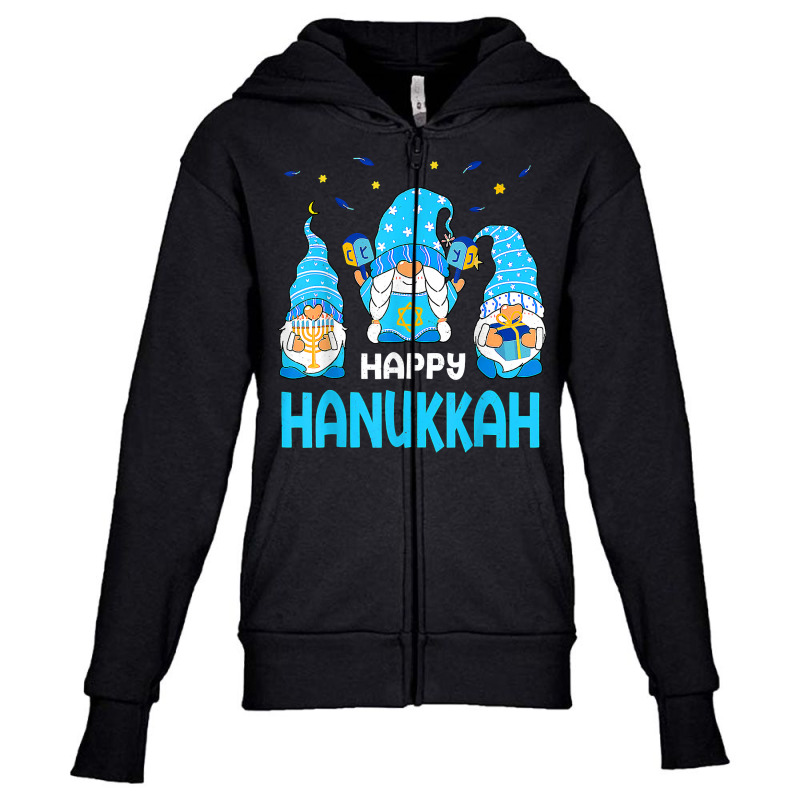 Jewish Happy Hanukkah Gnome Menorah Jew Holiday T Shirt Youth Zipper Hoodie | Artistshot